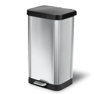 Glad Stainless Steel Step Trash Can with Clorox Odor Protection | Large Metal Kitchen Garbage Bin with Soft Close Lid, Foot Pedal and Waste Bag Roll Holder, 20 Gallon, Stainless Glad Stainless Steel Step Trash Can with Clorox Odor Protection | Large Metal Kitchen Garbage Bin with Soft Close Lid, Foot Pedal and Waste Bag Roll Holder, 20 Gallon, Stainless