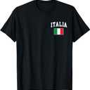 Italia Flag Italy Italian Italiano Family Men Women T-Shirt, L