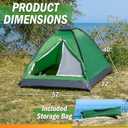 2 Person Camping Tent with Rain Fly and Carrying Bag Lightweight Outdoor Pop Up Tents for Camping Essentials, Music Festivals, Backpacking, Hiking, or Beach Shelter by Wakeman Outdoors