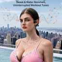 Open Ear Bone Conduction Headphones, Lightweight Sports Headset with Mic, 10 Hours Battery Life, Design for Safe Running & Outdoor Workouts