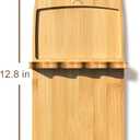 Cat-shaped Bamboo Spoon Tray with Drip Chute, Spoon Rest for Stove Top for Spoons, Coffee Spoon, Ladles, Tongs & More (Long)