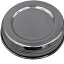 Polished Stainless Steel Vintage Reproduction Storage Lids with Silicone Lid Liners for Ball, Kerr, Canning Jars by Mason Jar Lifestyle (5 Pack, Wide Mouth)