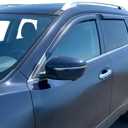 Rain Guards Window Visors for Nissan Rogue 2014-2020,Tape On Black Rain Deflectors for Car Windows, Weatherproof & Easy Installation, Fits S/SV/SL Trims,Truck Accessories-4pcs