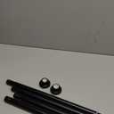 TEECK Shower Curtain Rod, 32-68 inch Adjustable Spring Tension Curtain Rod, Never Rust Anti-Slip Shower Curtain Rod for Bathroom, No Drilling, Never Collapse, Easy to Use, Black