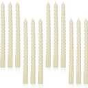 Tobeape Ivory Twisted Taper Candles Set of 12, 10 Inch Tall Unscented Dripless, Smokeless Spiral Tapered Candlestick Wax Candles for Wedding Dinner Home Dcor Birthday Party - 8 Hour Long Burning