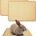 Oncpcare 2PCS Rabbit Scratch Mat Natural Bunny Scratching Pad Claws and Teeth Care Rabbit Mats for Cages Chew Toys for Bunny Pet Cage Bedding for Biting Sleeping Nesting, 16x12