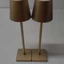 kelary 2 Pack Rechargeable Cordless Table Lamps, 5200mAh Battery Touch Table Light, Aluminum Shell Stepless Dimmable Portable LED Desk Lamp for Dinner/ Restaurant/ Outdoor Gold