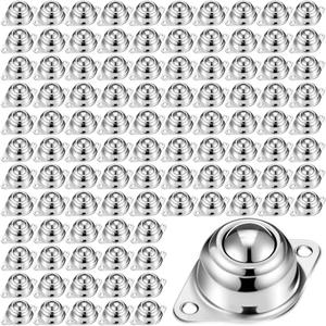 Blulu 5/8 Inch Roller Ball Transfer Bearing Carbon Steel Round Ball Transfer Unit Casters for Conveyor Roller Stand Transmission System Furniture(100 Pcs)