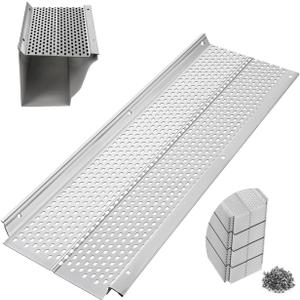 Gutter Guard, 5 inch Aluminum Gutter Guards, 40Pack-160ft, DIY Leaf Guards Protection for Gutters, 5" Rain Gutter Screen for Downspouts & Roof, Prevents Clogs & Debris, with Screws