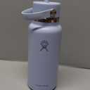 Hydro Flask Water Bottle - Insulated Stainless Steel - Wide Mouth Flex Straw Lid, Non Spill, Leakproof and Refillable in 32 Oz Surf Blue