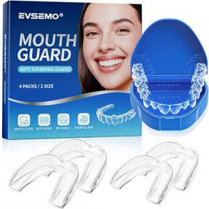 Anti Grinding Guard for Clenching Teeth at Night, Mouth Guard for Grinding Teeth at Night, Teeth Grinding Mouthguards for Sleeping, Comfortable Grinding Guard for Adults (1.8*2.2in+2*2.6in)