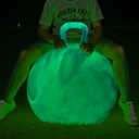 ZOOJOY Glow-in-The-Dark Light Up Hopper Ball for Kids, 20 Inch Bouncy Ball with Handle, Inflatable Night Glow Jumping Toy for Boys and Girls Aged 6-12, Indoor & Outdoor Play, Includes Pump