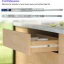 22 Inch Soft Close Drawer Slides,4 Pairs Heavy Duty 100 LB Capacity Full Extension Ball Bearing Side Mount Drawer Glides