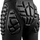 Soared 3D Protection Hip Butt EVA Paded Short Pants Protective Gear Guard Impact Pad Ski Ice Skating Snowboard Black (XX-Large)
