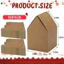 CIEOVO 50 Pcs Christmas Gingerbread Houses Kit, Christmas Cardboard Craft Gingerbread House Shaped Boxes Christmas Crafts DIY Build Gingerbread House for Holiday Arts Crafts Activity Party Favors
