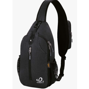 WATERFLY Crossbody Sling Backpack Sling Bag Travel Hiking Chest Bag Daypack