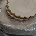 LIYH 60 Pcs Pink Plastic Plates with Gold Pink Plates Disposable Plate Includes 30 Dinner 10.25" and 30 Dessert Plate 7.5" for Baby Shower,Weddings,Parties,Birthday,Mothers Day