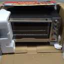 Gourmia GTF7350 6-in-1 Multi-function, Stainless Steel Air Fryer Oven - 6 Cooking Functions - Fry Basket, Oven Rack, Baking Pan & Crumb Tray, Included + Recipe Book (Silver)