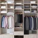HOUSE DAY 19'' Extra Wide Shoulder Wooden Hangers 6 Pack, Premium Large Wood Suit Hangers with Non Slip Pant Holder, Wide Shoulder Hangers for Suits, Coats, Jackets, Heavy Wide Clothes Hanger, Walnut