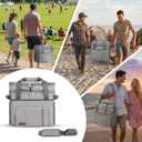 MIYCOO Cooler Bag Double Deck - 60 Can Leakproof Insulated Portable Soft Lunch Cooler, Extra Large Expandable Ice Chest Cooler for Beach, Picnic, Camping, Shopping, 30L