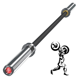 YESUNEED Olympic Barbell 7' Standard Weightlifting Barbell Threaded Barbell Black/Sliver