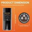 161-193 uf 161/193 MFD  5% 50/60 Hz 220-250 VAC Volts Round Start Capacitor - Compatible with Single Phase Motor Capacitors Condenser Straight Cool or Heat Pump Air Conditioner