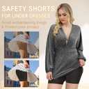 Reamphy 3 Pack Slip Shorts for Women Under Dress,Comfortable Smooth Yoga Shorts,Workout Biker Shorts (Black, M)