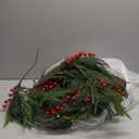 Christmas Norfolk Pine Garland 6FT Set of 2,Real Touch Faux Winter Greenery Garland with Light for Stairs Table Fireplace Backdrop Wall,Christmas Holiday Seasonal Winter Decor