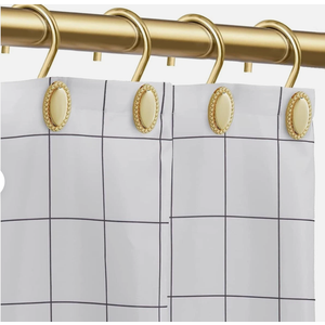 New-Gold Shower Curtain Hooks. 12pcs
