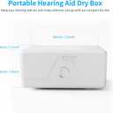 Hearing Aid Dryer, World's Fastest Dehumidifier for Hearing Aids Amplifier, UV-C Ultraviolet Light Cleaner Box, 30-min Quick Dry Ultra-Silent Portable for Seniors Adults