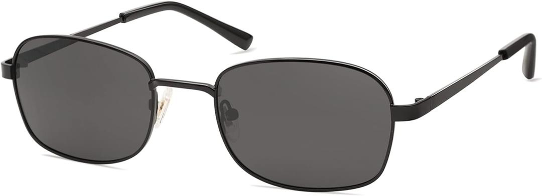 SOJOS Retro Polarized Oval Sunglasses for Women Men Trendy Classic Shades UV400 Protection SJ1177 (Black/Grey)