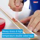 tesa 4965 Original Double-Sided PET Film Tape, Transparent, .5 in x 36 yd, 1 Roll