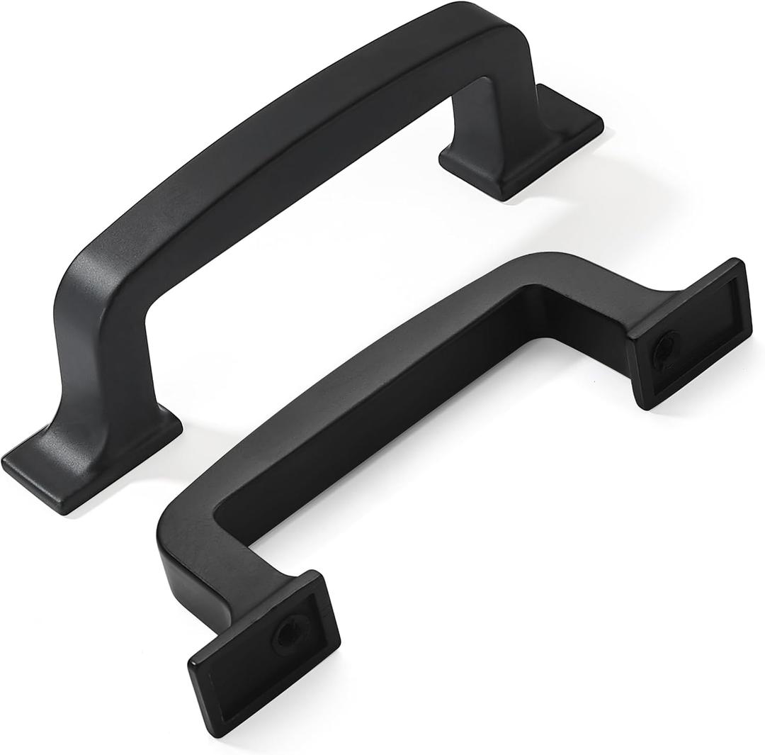 khtumeware 10 Pack 3 Inch Black Cabinet Pulls and Drawer Handles - Matte Black, Stylish Hardware for Cabinets and Cupboards (3"/76MM Hole Center)