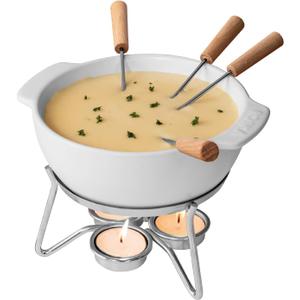Boska Cheese Fondue Party Set - Fondue Pot Set Microwave Safe Ceramic Hot Pot Chocolate Fountain Snack - Wedding Registry Items Small Kitchen Appliances for up to 4 Persons Boska Cheese Fondue Party Set - Fondue Pot Set Microwave Safe Ceramic Hot Pot Chocolate Fountain Snack - Wedding Registry Items Small Kitchen Appliances for up to 4 Persons