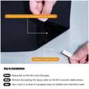 FEILAYS Blackout Window Privacy Film, Total 100% Light Blocking Window Tint for Home, Black Out Cover Room Darkening, Static Cling Removable Frosted Glass Door Coverings, 23.6 x 157 Inch