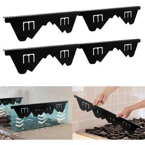 Stainless Steel Stove Gap Covers (2-Pack) - Adjustable Length 14.9 inches to 29.5 inches, Heat-Resistant Kitchen Gap Filler for Countertops