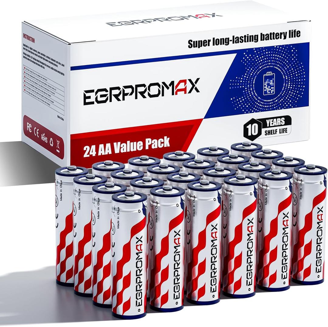 Rechargeable 1.5V AA Lithium Batteries 24 Pack - 3600mWh Rechargeable Double A Battery, 1500 Cycles, for Digital Cameras, Gaming Controllers & Professional Use