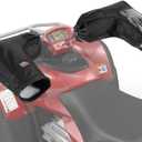 KEMIMOTO ATV Gloves, Touch-Friendly Bag/Front Wind-Breaking Guard Motorcycle Snowmobile Handlebar Mittens Compatible with Sportsman Scrambler FourTrax Grizzly Snowmobile Bicycle (Black)