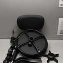 Brick Attic Drafting Chair with Backrest  Adjustable Foot Rest Rolling Stool with Wheels, PU Leather Swivel Stool for Office Spa Studio Lab Counter Salon Home Work Bar Kitchen Shop(Black)