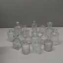 Glass Bud Vases Set of 16 - Assorted Small Mini Glass Vases for Flowers, Crystal Vintage Vase Set, Bulk Centerpieces for Table Dcor, Wedding, Home and Events (Clear, 16 Pcs)