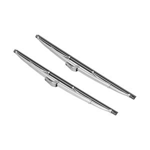 Stainless Steel Polished Silver Wiper Blades, Universal 12in, Rainproof, Sunproof Only 1!