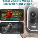Happy Birdy Smart Bird Feeder with Camera - 2.5K HD Video, Wild Bird Feeder with Wall Mount & Pole Strap Kit, Free AI App IDs 10K+ Birds, Solar Power Panels, Infrared Night Vision, Weatherproof IP67