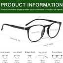 Przene 3 Pack Blue Light Blocking Glasses Women/Men,Retro Round Computer Glasses Anti Eye Strain/UV/Glare, Gaming Glasses. (Black/Crystal/Amber)