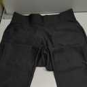 Happy.angel Plus Size Leggings with Pockets for Women, High Waisted Capri Yoga Workout Pants Cropped Tights, (XX-Large, Black)