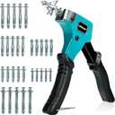 LIBRATON Molly Bolts for Drywall & Plaster Walls (0.12"-1.52"), 30PCS in 6 Sizes with Setting Tool, Heavy Duty Hollow Wall Metal Anchors Screws Kit, Holds Up to 65lbs, for TV, Shelf, Mirror