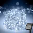Selarlyt Solar String Lights for Outside, 72Ft 200 LED Solar Fairy Lights with 8 Modes, Solar Powered Fairy Lights Waterproof for Christmas Tree Garden Party Wedding Decor.(Cold White)