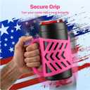 2 x Silicone Handle Compatible with Frost Buddy Universal Can Cooler, Can Holder with Handle for Beverages Can - Portable Non-Slip Travel Mug Grip with Protective Sleeve, Cup Holder for Outdoor Activities