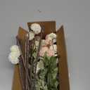 10 Pcs Fake Flowers, Artificial Mums With Long Stems, Faux Pompon Mums Floral Arrangement, 2 Mixed Colors Plastic Flowers Silk Dried Flowers Home Decor, Fall Decorations For Home Vase(No Vase) (White Champagne)