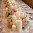 72 Pack White Pillar Candles Bulk Set, 2x3 2x4 2x6 Inch - 24 Each Size, Dripless Smokeless Clean Burning for Wedding Centerpieces, Home Decor, Church, Romantic Ambiance！