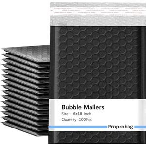 6x10 Bubble Mailers 100 Pack - Usable Size 6x9 Heavy Duty Padded mailer with Self Seal, Waterproof Shipping Envelopes, Bubble Wrap Protection for Ecommerce, Non See Through